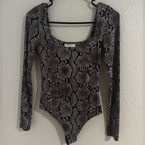 Aritzia Snakeskin Bodysuit